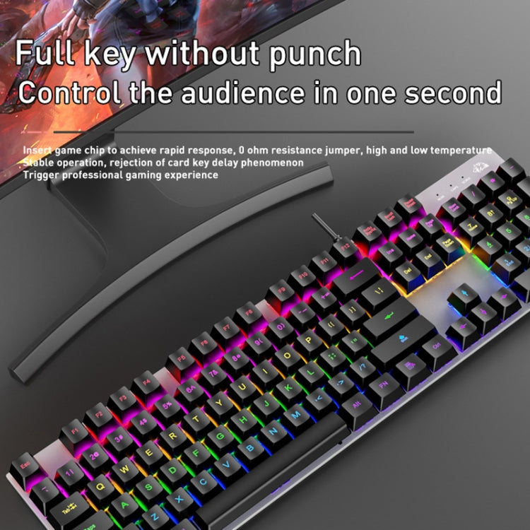 ZIYOU LANG K1 104 Keys Game Mixed Light Mechanical Wired Keyboard, Cable Length: 1.5m(Black Red Shaft) - Wired Keyboard by ZIYOULANG | Online Shopping UK | buy2fix
