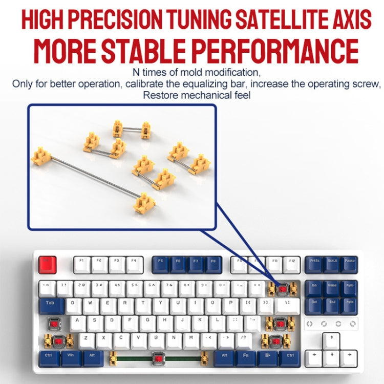 ZIYOU LANG K87 87-Keys Hot-Swappable Wired Mechanical Keyboard, Cable Length: 1.5m, Style: Red Shaft (Micr-light White Light) - Wired Keyboard by ZIYOU LANG | Online Shopping UK | buy2fix