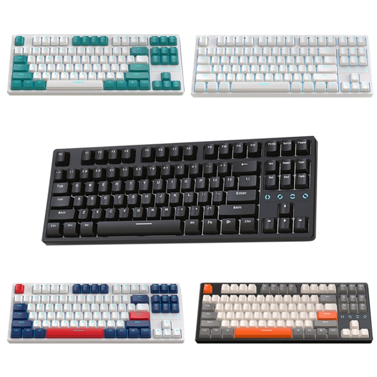 ZIYOU LANG K87 87-Keys Hot-Swappable Wired Mechanical Keyboard, Cable Length: 1.5m, Style: Red Shaft (White Ice Blue Light) - Wired Keyboard by ZIYOU LANG | Online Shopping UK | buy2fix