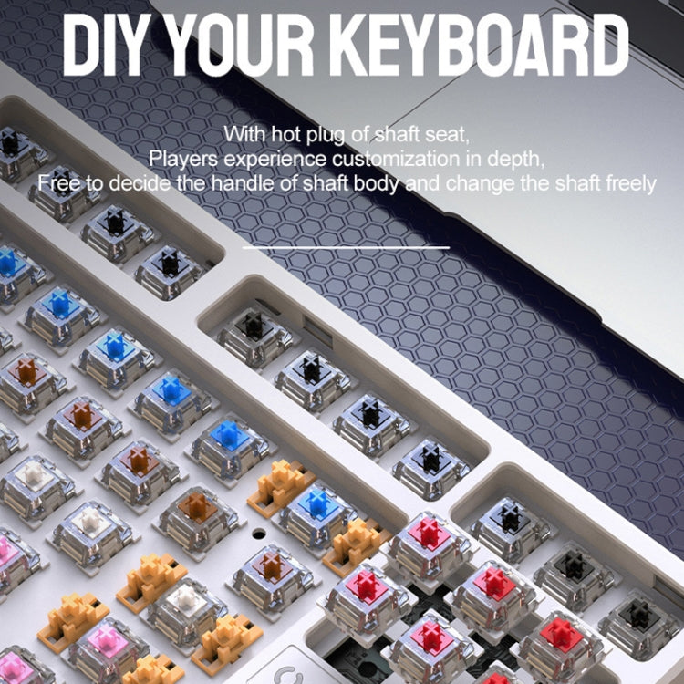 ZIYOU LANG K87 87-Keys Hot-Swappable Wired Mechanical Keyboard, Cable Length: 1.5m, Style: Red Shaft (White Ice Blue Light) - Wired Keyboard by ZIYOU LANG | Online Shopping UK | buy2fix