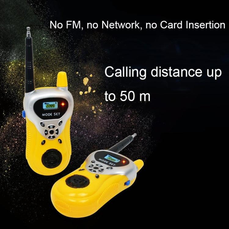 2289 1 Pair Children Mini Walkie Talkie Toys Wireless Talking Outdoor Interactive Toys(Yellow) - Children by buy2fix | Online Shopping UK | buy2fix