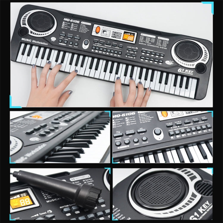 MQ6106 61-Keys Multifunctional Electronic Organ Children Toy with Microphone, Spec: Battery Version - Keyboard Instruments by buy2fix | Online Shopping UK | buy2fix