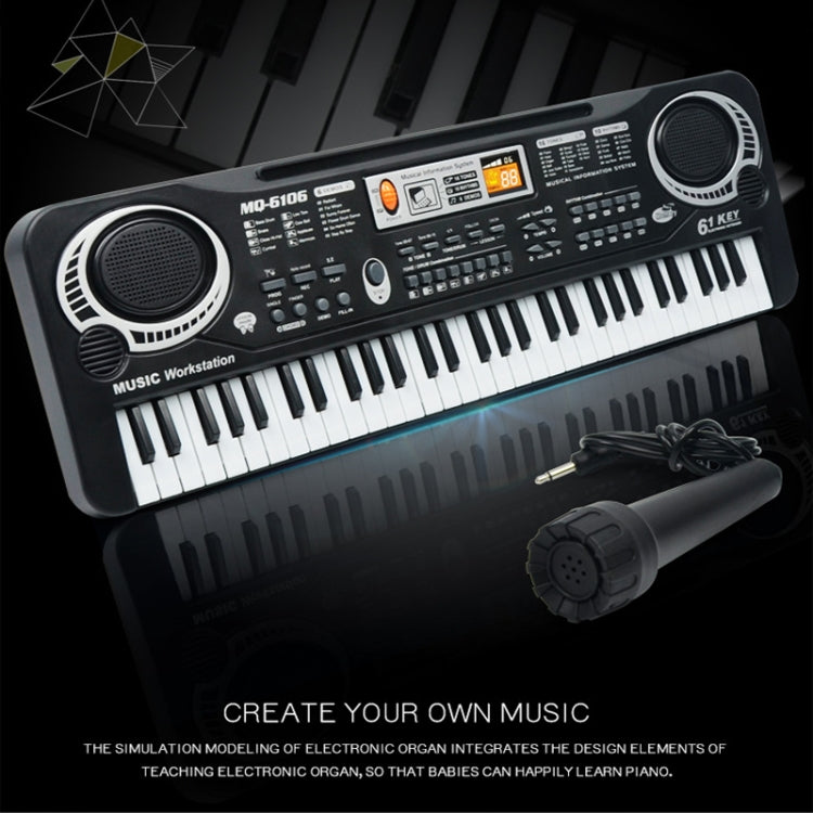 MQ6106 61-Keys Multifunctional Electronic Organ Children Toy with Microphone, Spec: US Plug - Keyboard Instruments by buy2fix | Online Shopping UK | buy2fix