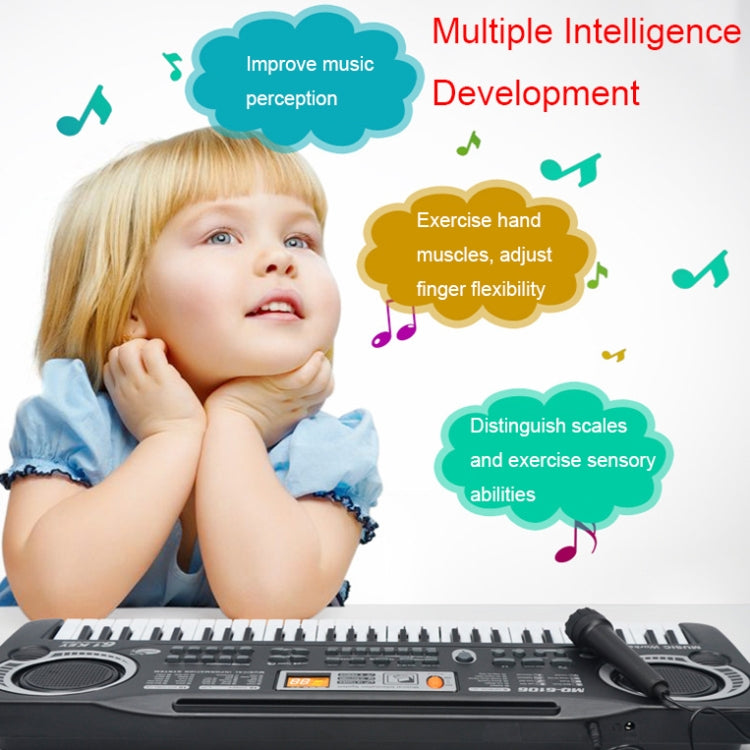 MQ6106 61-Keys Multifunctional Electronic Organ Children Toy with Microphone, Spec: EU Plug - Keyboard Instruments by buy2fix | Online Shopping UK | buy2fix