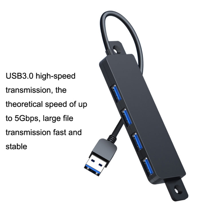 HS080-R USB3.0 30cm 4 Ports Collection High Speed HUB Extensors - USB 3.0 HUB by buy2fix | Online Shopping UK | buy2fix