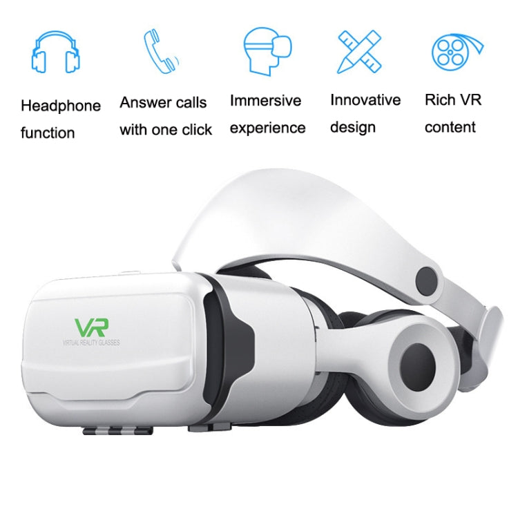 VR SHINECON G02EF+S6 Bluetooth Handle Mobile Phone 3D Virtual Reality VR Game Helmet Glasses With Headset - Consumer Electronics by VR SHINECON | Online Shopping UK | buy2fix