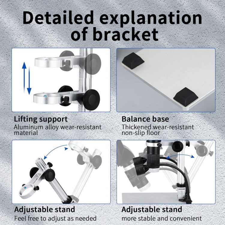 G1600 1-1600X Magnification 9 Inch Electron Microscope, Style: With Battery US Plug - Digital Microscope by buy2fix | Online Shopping UK | buy2fix