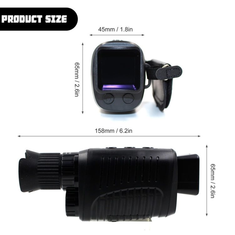 Video Pictures 5X HD 1080P Digital Night Visual Instrument Infrared Single Tube Binoculars+32G Memory - Monocular Binoculars by buy2fix | Online Shopping UK | buy2fix