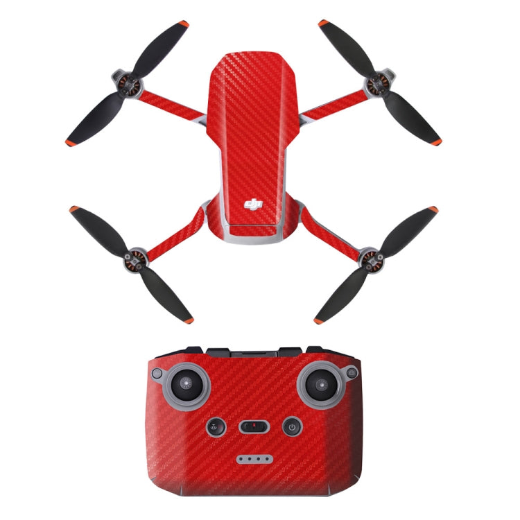 Sunnylife MM2-TZ452 For DJI Mini 2 Waterproof PVC Drone Body + Arm + Remote Control Decorative Protective Stickers Set(Carbon Pattern Red) - Stickers by Sunnylife | Online Shopping UK | buy2fix