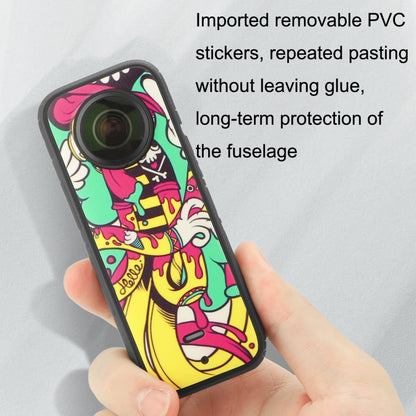 Sunnylife IST-TZ485 For DJI Insta360 X3 Panoramic Camera PVC Protection Scraper Film Stickers(Carnival+Drawing Black) - Protective Film & Stickers by Sunnylife | Online Shopping UK | buy2fix