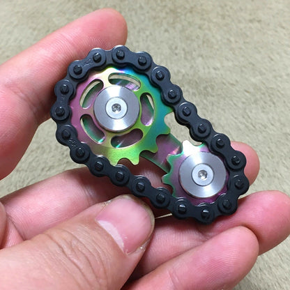 Black Chain Gyro Fingertip Gyro EDC Metal Toy Gear Sprocket Flywheel, Color: Colorful - Spinning Toys by buy2fix | Online Shopping UK | buy2fix