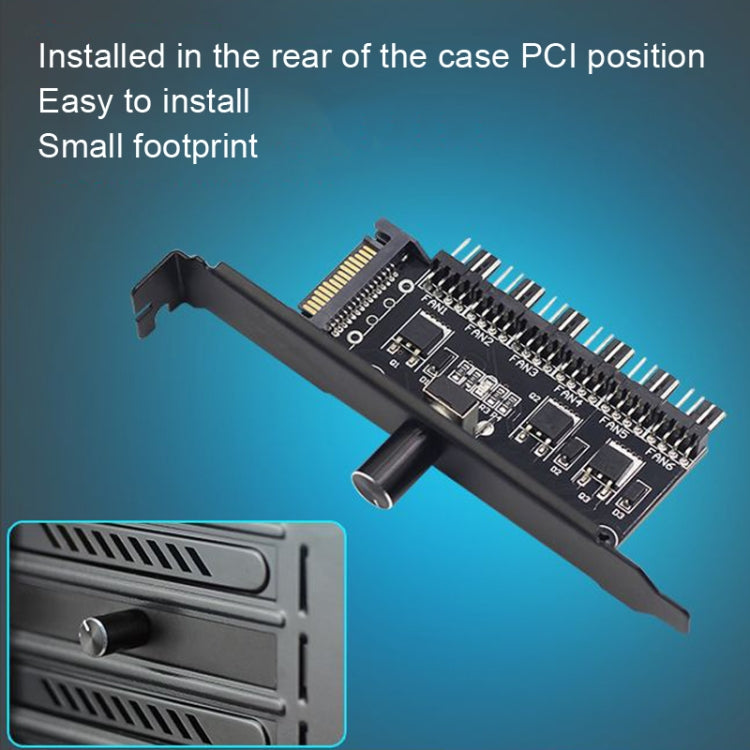 PIC Bit Case Cooling Fan Control Switch PWM 6 Way Computer Fan Speed Controller(Big 4Pin) - Others by buy2fix | Online Shopping UK | buy2fix