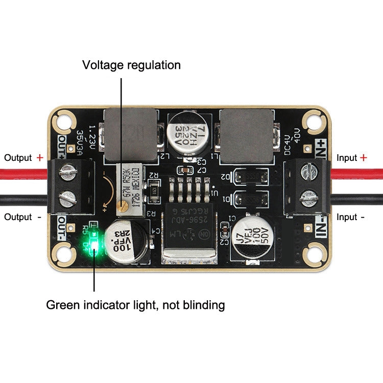 LM2596-ADJ DC-DC Adjustable Step-Down Power Module 4V-40V To 1.23-35V 3A Stereotype Board(As Show) - Consumer Electronics by buy2fix | Online Shopping UK | buy2fix