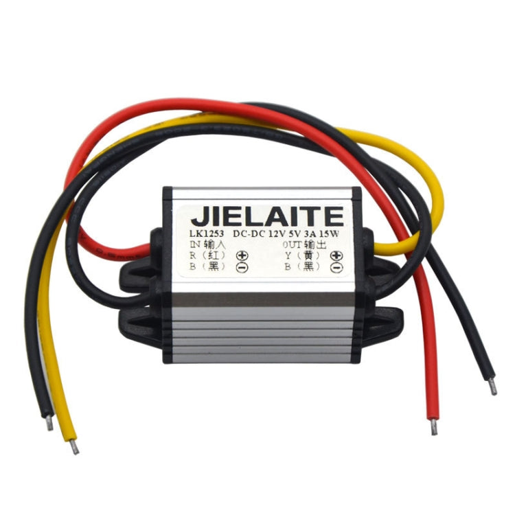 JIELAITE LK1253 15W Aluminum Alloy Intelligent Protection Waterproof Car Power Converter(12V to 4.2V/3A) - In Car by JIELAITE | Online Shopping UK | buy2fix