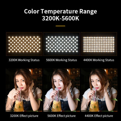 E800 3-color Temperature 40W 3200K-5600K LED Flat Panel Lights Live Broadcast Fill Light,EU Plug -  by buy2fix | Online Shopping UK | buy2fix