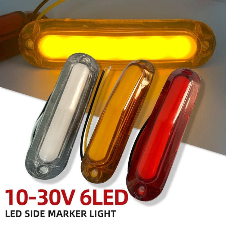 4pcs MK-162 6LED Light Guide Side Light 10-30V Trailer Side Tail Light(Yellow) - In Car by buy2fix | Online Shopping UK | buy2fix