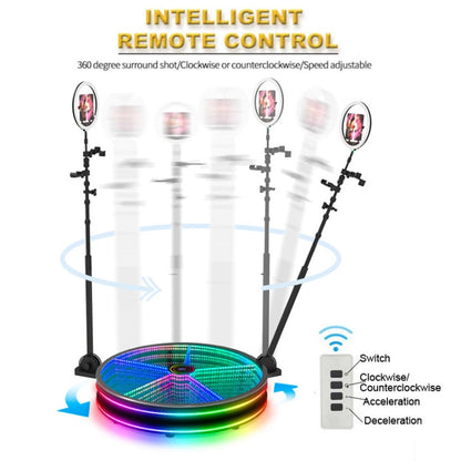 80cm 360 Photo Booth Electric Rotating Small Stage For Parties and Weddings -  by buy2fix | Online Shopping UK | buy2fix
