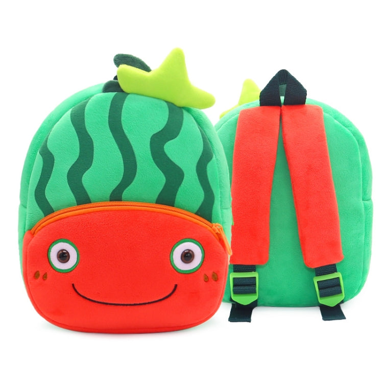 Vegetable Fruit Series Cartoon Plush Kids Backpack Children School Bags(Watermelon) - Kids Bags by buy2fix | Online Shopping UK | buy2fix