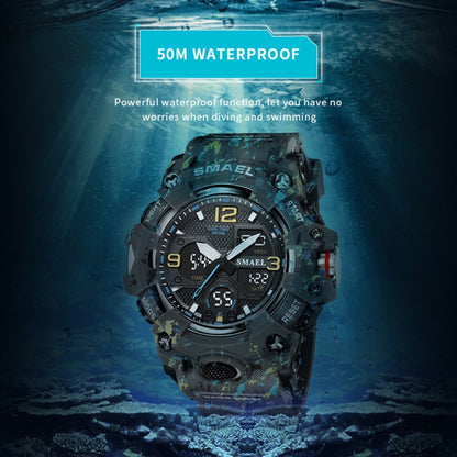 SMAEL 8008 Outdoor Waterproof Camouflage Sports Electronic Watch Luminous Multi-function Waist Watch(Camouflage White) - LED Digital Watches by SMAEL | Online Shopping UK | buy2fix
