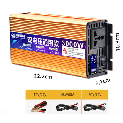 XINBOKE Universal Positive Wave Car Inverter Home Solar Inverter 12V/24V 3000W To 220V 1200W - In Car by XINBOKE | Online Shopping UK | buy2fix