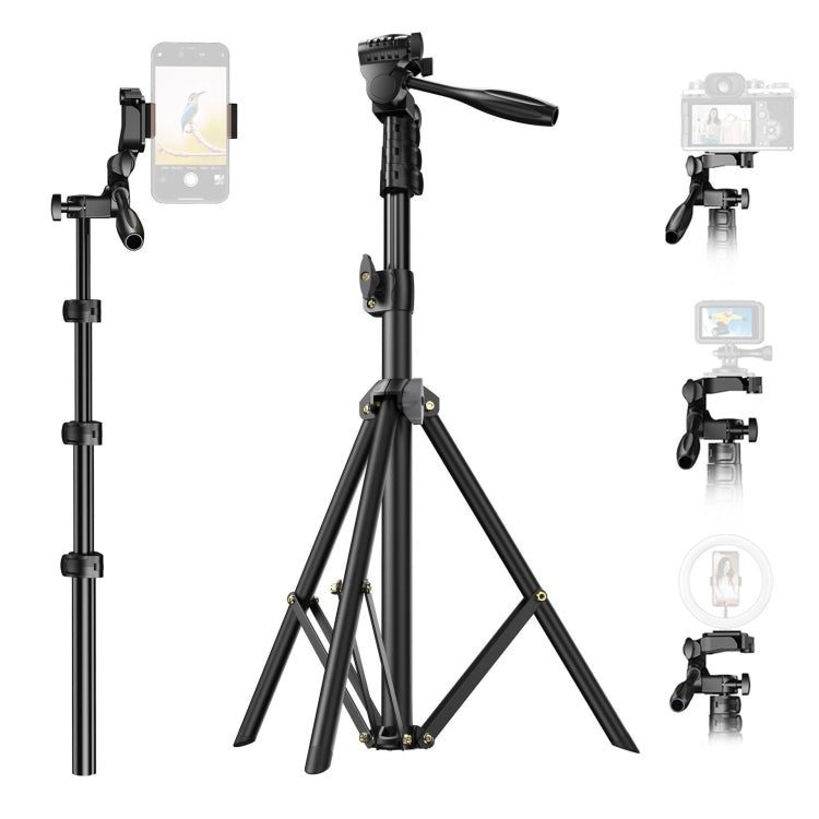 APEXEL APL-JJ070 Outdoor Phone Live With Yundai SLR Portable Landing Selfie Rod Tripod(Black) - Stand by APEXEL | Online Shopping UK | buy2fix