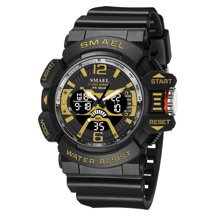 SMAEL 8065 Waterproof Sports Multifunctional Luminous Watch Men(Black Gold) - Sport Watches by SMAEL | Online Shopping UK | buy2fix