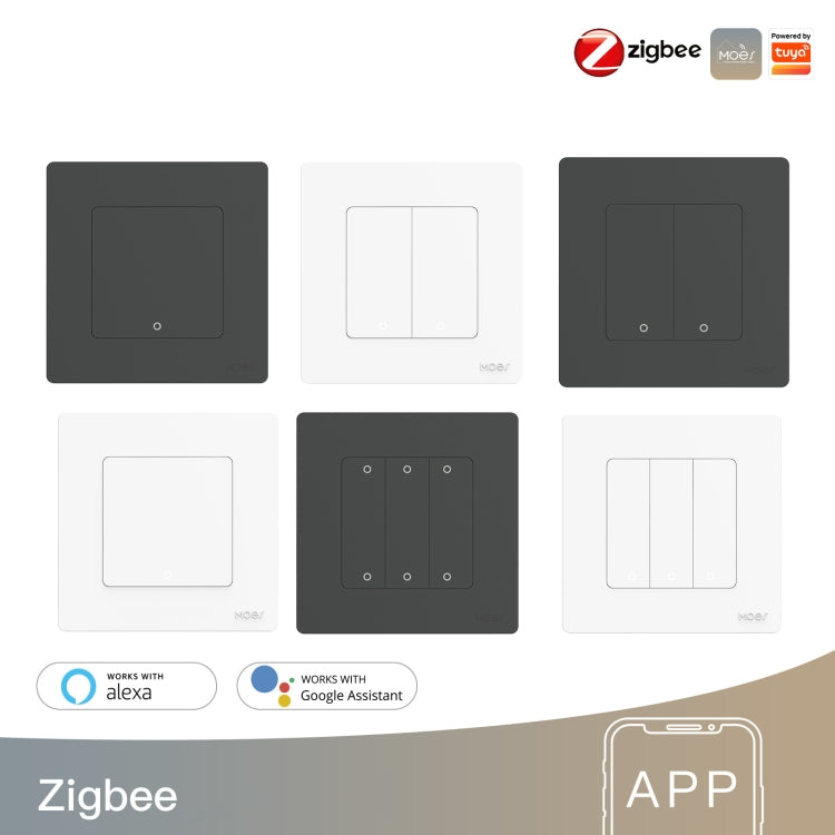 Tuya ZigBee Smart Single-fire Zero-fire Sharing Timing Voice Wall Switch EU Plug, Style: 1 Way (White Scene Casual Post) - Consumer Electronics by buy2fix | Online Shopping UK | buy2fix