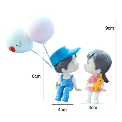 2pcs Car Ornament Ornament Lovely Kissing Couple Doll, Color: Reading - In Car by buy2fix | Online Shopping UK | buy2fix