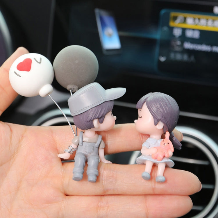 2pcs Car Ornament Ornament Lovely Kissing Couple Doll, Color: Reading - In Car by buy2fix | Online Shopping UK | buy2fix