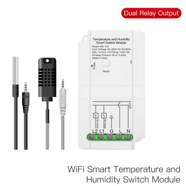 Temperature and Humidity Probe Tuya Dual-way Temperature and Humidity Switch Timer Smart Switch - Consumer Electronics by buy2fix | Online Shopping UK | buy2fix