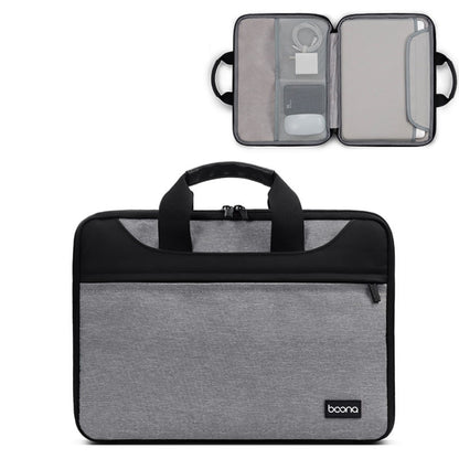 Baona BN-I003 Oxford Cloth Full Open Portable Waterproof Laptop Bag, Size: 11/12 inches(Grey) -  by Baona | Online Shopping UK | buy2fix