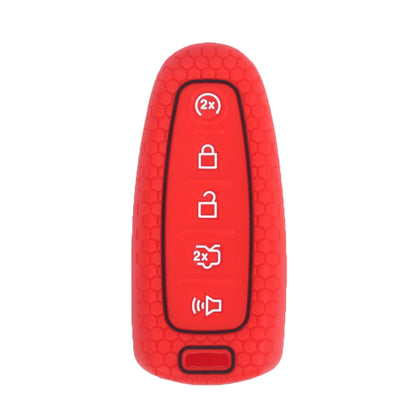 For Ford Edge/Explorer 2pcs 5-Button Key Silicone Case(Red) - In Car by buy2fix | Online Shopping UK | buy2fix