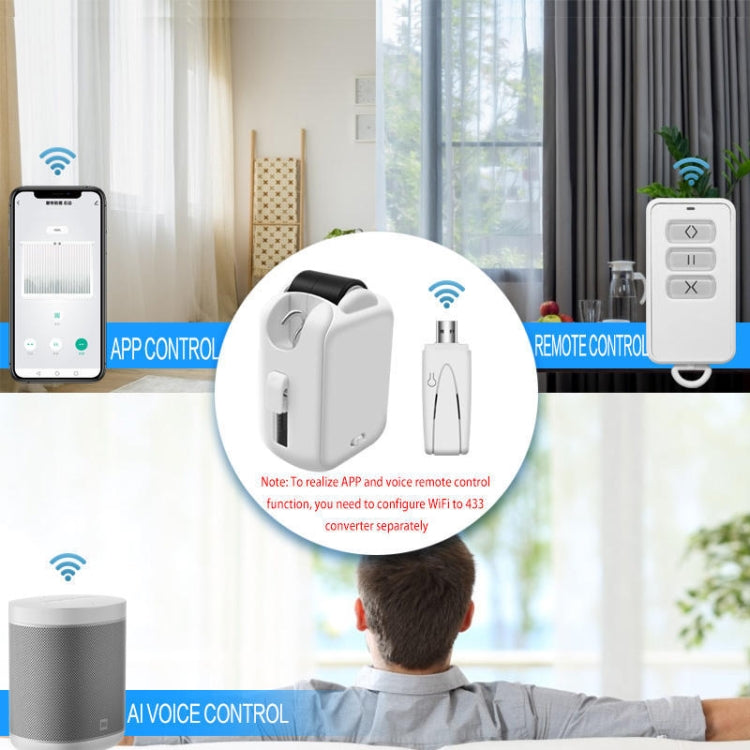 X101 Smart Home Automatic Curtain Machine With RC, Style: Roman Pole Model Single Host+Gateway - Consumer Electronics by buy2fix | Online Shopping UK | buy2fix