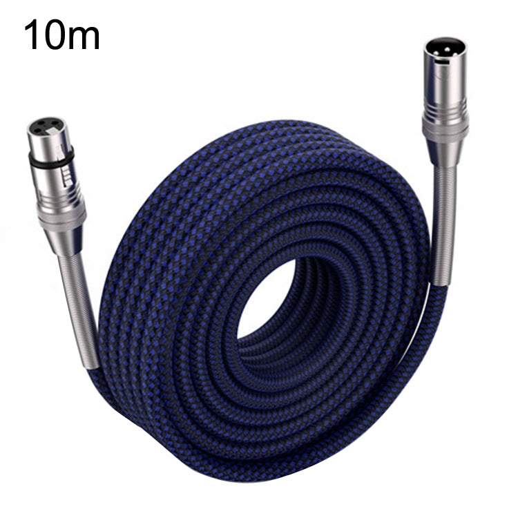 LHD010 Caron Male To Female XLR Dual Card Microphone Cable Audio Cable 10m(Blue) - Consumer Electronics by buy2fix | Online Shopping UK | buy2fix