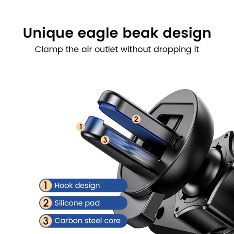 S03 Vehicle Air Outlet Gravity Navigation Mobile Phone Holder, Color: Black Eagle Mouth - In Car by buy2fix | Online Shopping UK | buy2fix