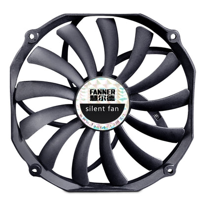 FANNER Ice Soul F14015 4PIN PWM Ultra-thin Chassis Fan Desktop Computer Radiator(Black) - Fan Cooling by FANNER | Online Shopping UK | buy2fix