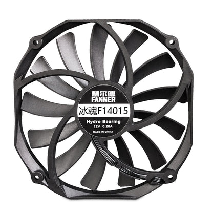 FANNER Ice Soul F14015 4PIN PWM Ultra-thin Chassis Fan Desktop Computer Radiator(Black) - Fan Cooling by FANNER | Online Shopping UK | buy2fix