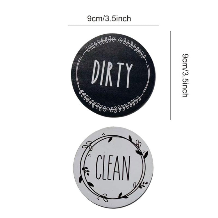 Dishwasher Round Magnet Clean Dirty Sign Double-Sided Dishwasher Magnet Cover(Gray Blue) - Dish Washers & Accessories by buy2fix | Online Shopping UK | buy2fix