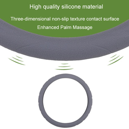 Silicone Non-slip Wear-resistant Steering Wheel Cover, Size: 37-42cm(Black) -  by buy2fix | Online Shopping UK | buy2fix