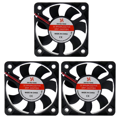 3pcs XIN RUI FENG 24V Oil Bearing 5cm Silent DC Cooling Fan - Fan Cooling by XIN RUI FENG | Online Shopping UK | buy2fix