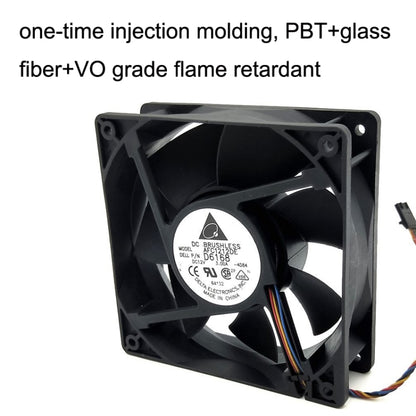 AFC1212DE 12cm 12V 3A Dual Ball Bearing DC Cooling Fan(Black) - Fan Cooling by buy2fix | Online Shopping UK | buy2fix