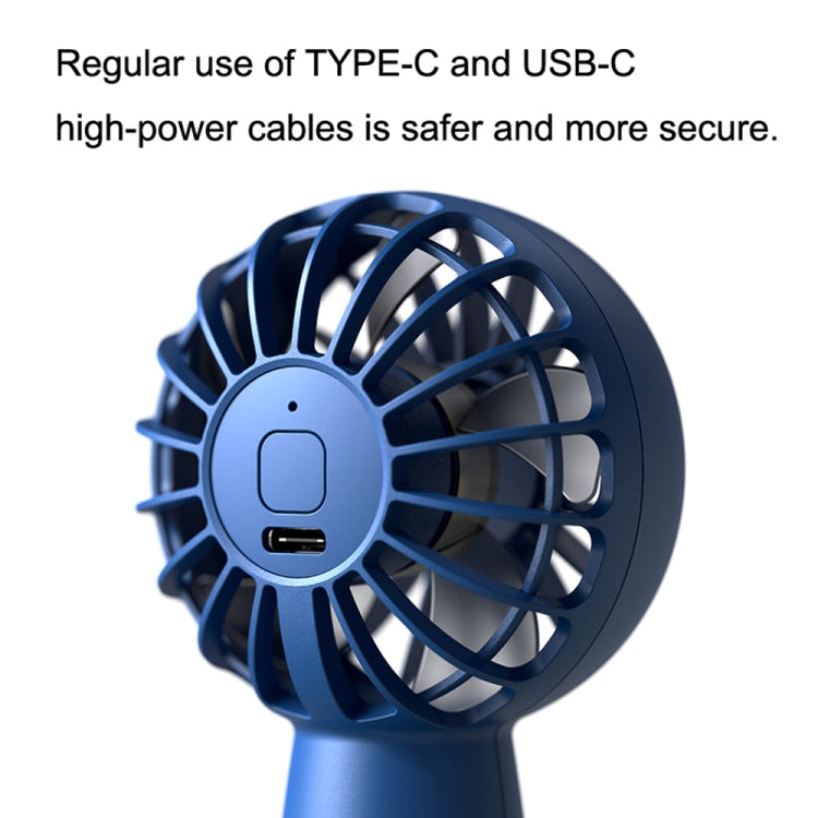 USB Outdoor Mini Handheld Brushless Motor Fan, Style: 1500mAh(Pink) - Electric Fans by buy2fix | Online Shopping UK | buy2fix