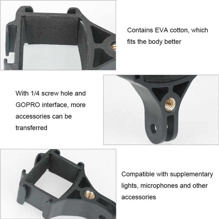 Bracket+Adapter RCSTQ for DJI Pocket 2 Expansion Adapter Holder Camera Fixed Connection Accessories - Mount & Holder by RCSTQ | Online Shopping UK | buy2fix
