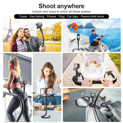 TELESIN Flexible Mount Bracket Octopus Tripod For Mini Action Camera and Mobile Phone,Spec: With Phone Clip Kit - Holder by TELESIN | Online Shopping UK | buy2fix