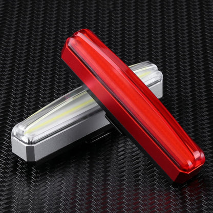 Bicycle Tail Light USB Rechargeable Waterproof Night Riding Warning Light(White) - Taillights by buy2fix | Online Shopping UK | buy2fix