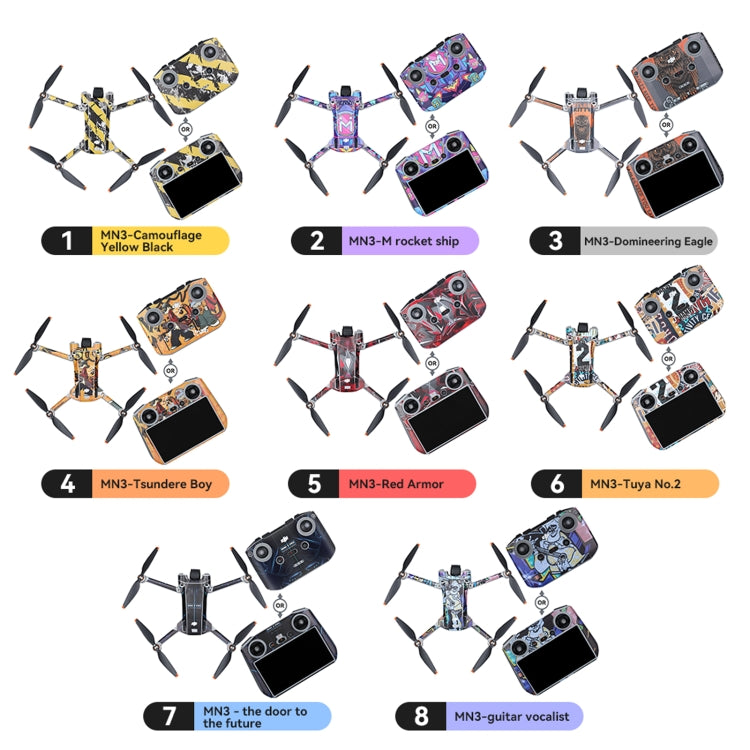 For DJI Mini 3 Pro Remote Control Body Sticker ,Spec: RC With Screen(Guitar Singer) - Other by RCSTQ | Online Shopping UK | buy2fix