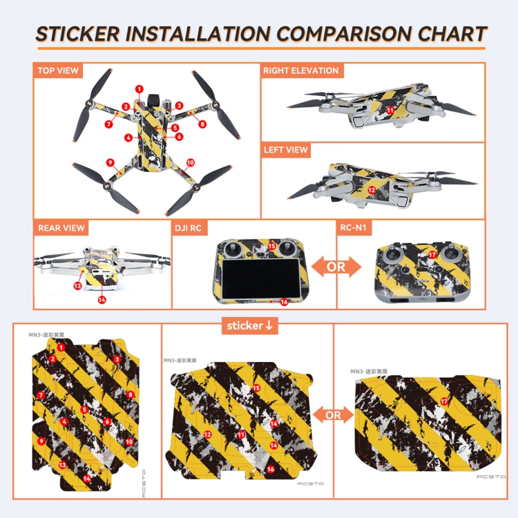 For DJI Mini 3 Pro Remote Control Body Sticker ,Spec: RC With Screen(Guitar Singer) - Other by RCSTQ | Online Shopping UK | buy2fix