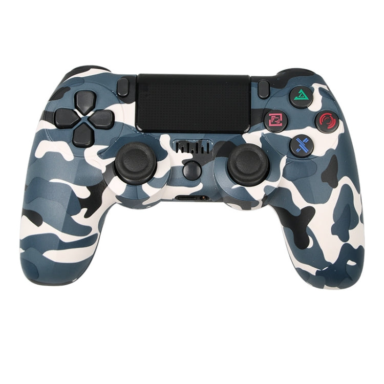 For PS4 Wireless Bluetooth Game Controller With Light Strip Dual Vibration Game Handle(Camouflage Blue) - Gamepads by buy2fix | Online Shopping UK | buy2fix