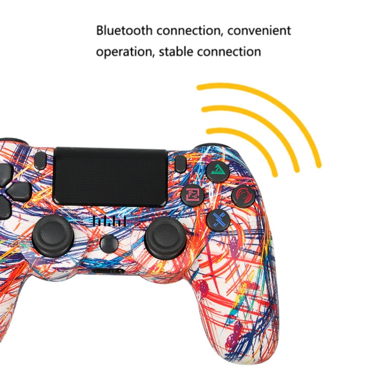 For PS4 Wireless Bluetooth Game Controller With Light Strip Dual Vibration Game Handle(Cloud) - Gamepads by buy2fix | Online Shopping UK | buy2fix