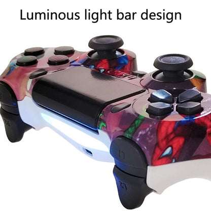 For PS4 Wireless Bluetooth Game Controller With Light Strip Dual Vibration Game Handle(Burst) - Gamepads by buy2fix | Online Shopping UK | buy2fix